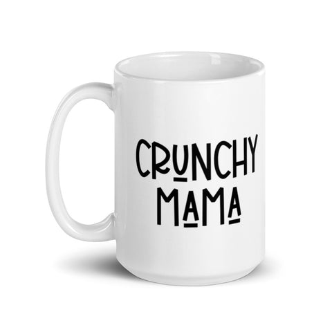Crunchy Mama White Glossy Mug - Holistic United