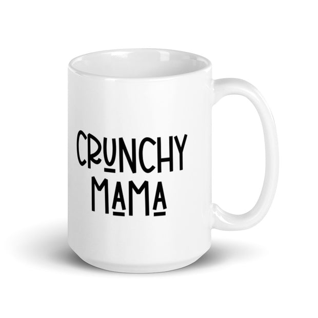 Crunchy Mama White Glossy Mug - Holistic United