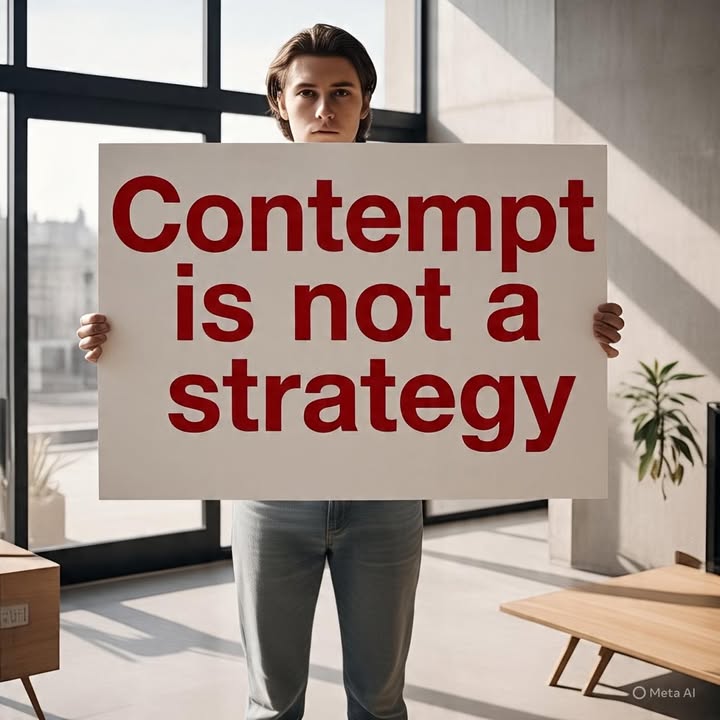 If democracy is truly the goal, then contempt is not a strategy
