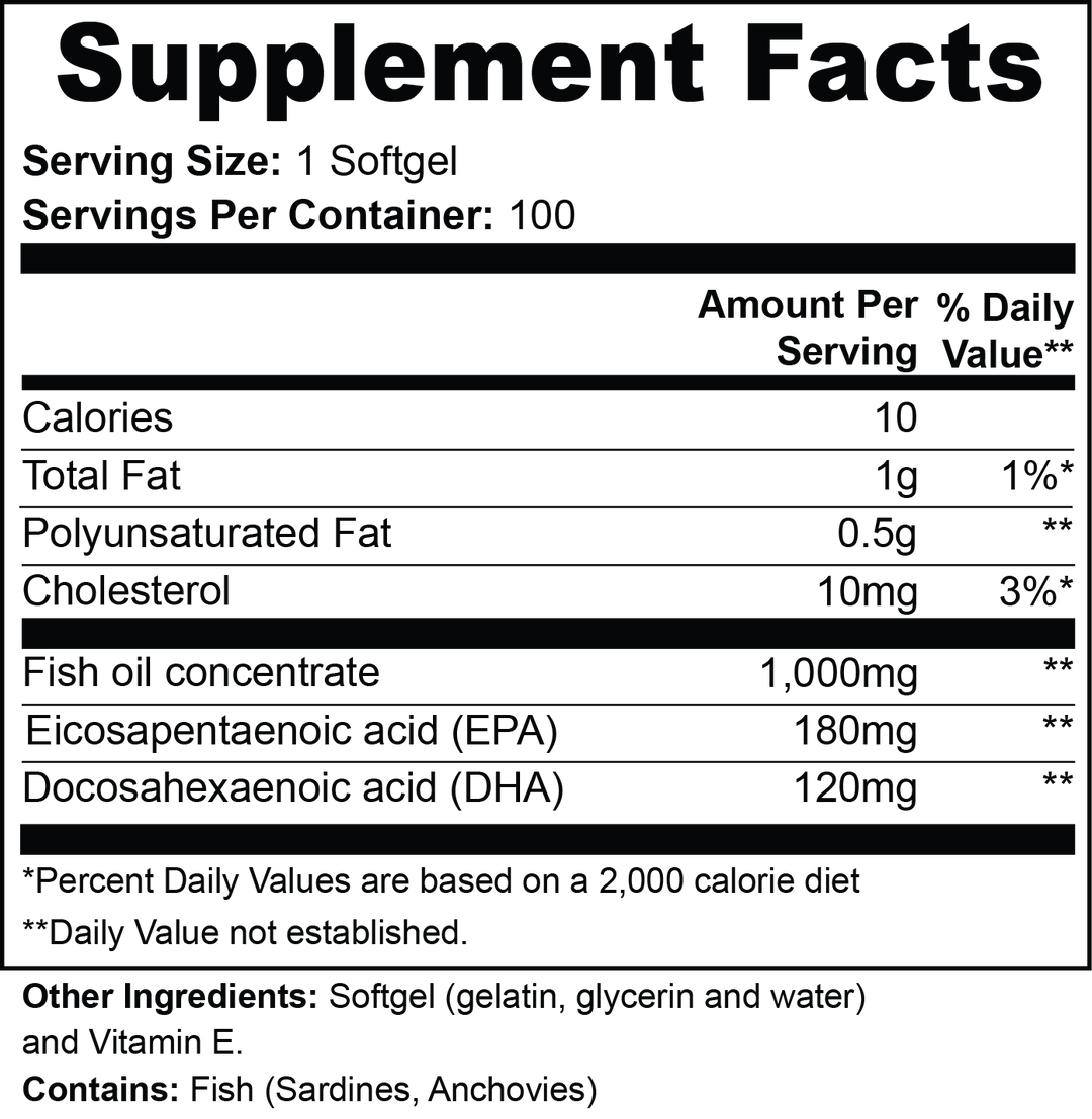 Omega-3 EPA 180mg + DHA 120mg