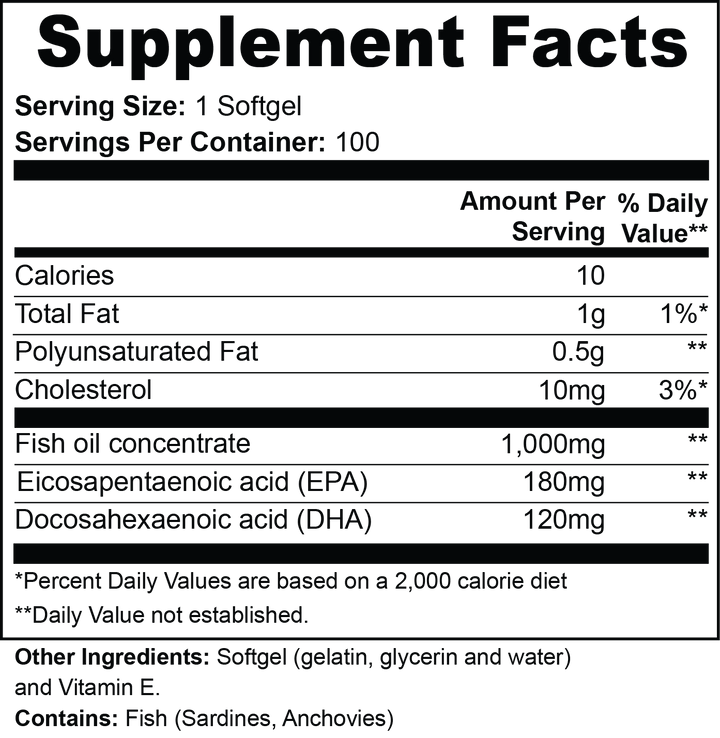 Omega-3 EPA 180mg + DHA 120mg