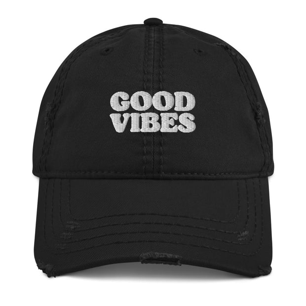Good Vibes Distressed Hat - Holistic United