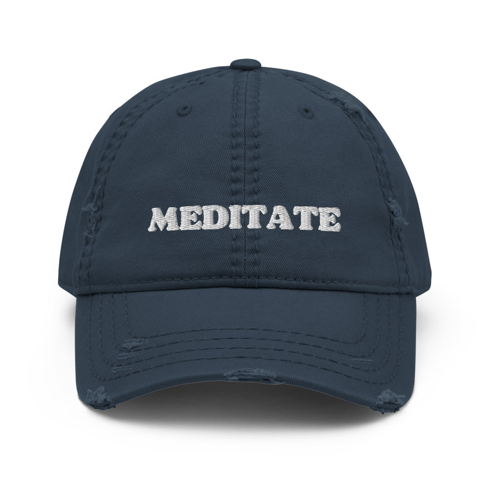 Meditate Distressed Hat - Holistic United