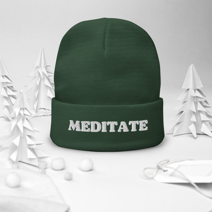 Meditate Embroidered Beanie - Holistic United