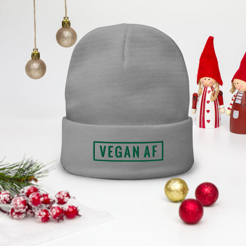 Vegan AF Embroidered Beanie - Holistic United