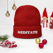 Meditate Embroidered Beanie - Holistic United