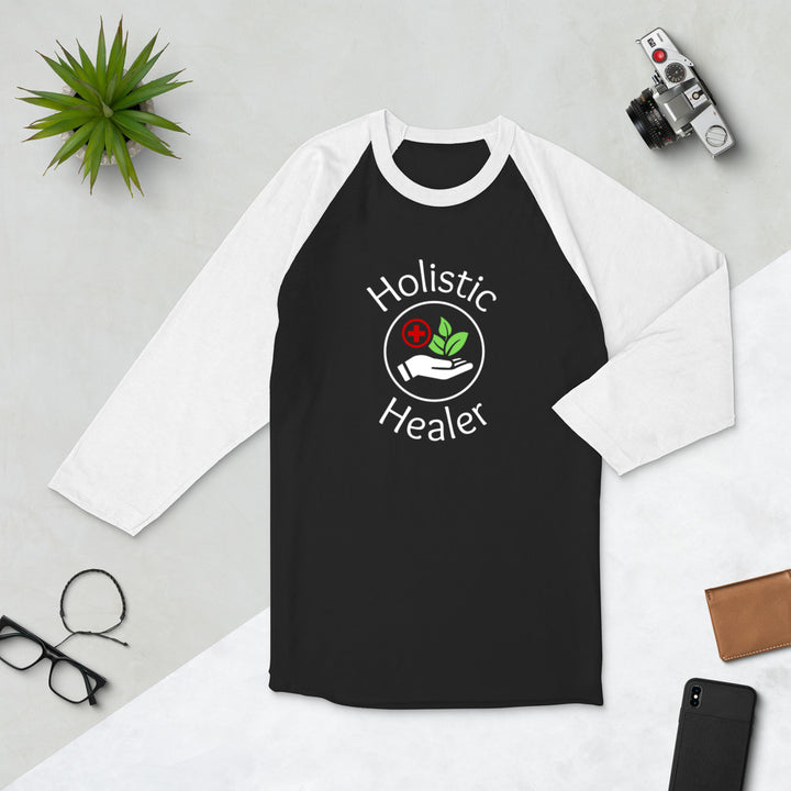 Holistic Healer 3/4 Sleeve Unisex Raglan Shirt - Holistic United