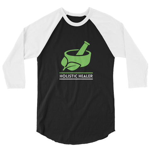 Holistic Healer 2 3/4 Sleeve Unisex Raglan Shirt - Holistic United