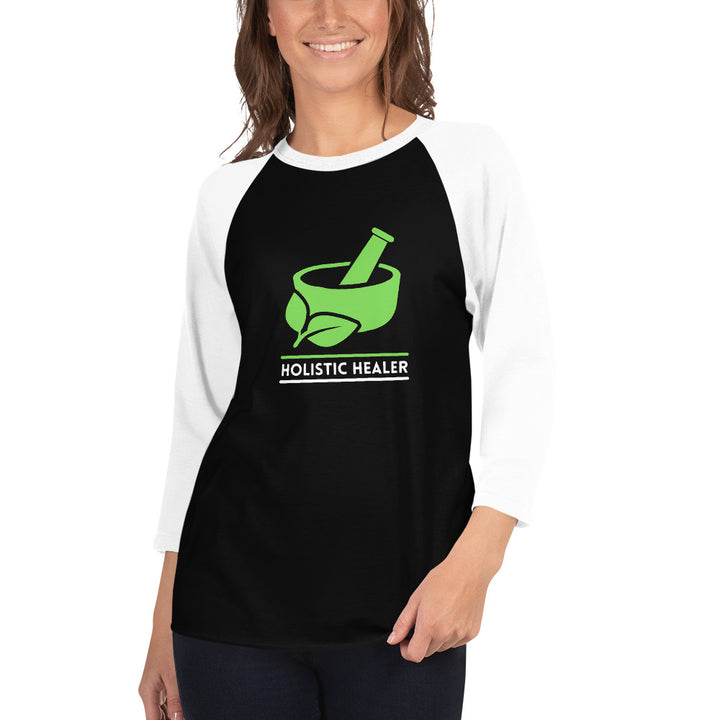 Holistic Healer 2 3/4 Sleeve Unisex Raglan Shirt - Holistic United