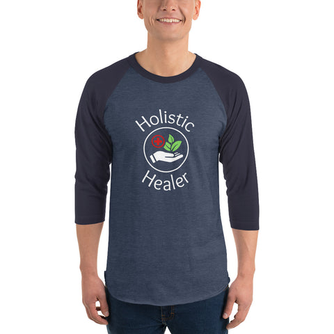 Holistic Healer 3/4 Sleeve Unisex Raglan Shirt - Holistic United