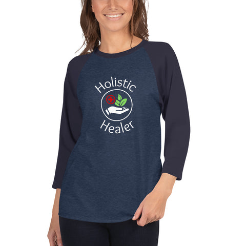 Holistic Healer 3/4 Sleeve Unisex Raglan Shirt - Holistic United
