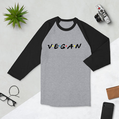 Vegan 3/4 Sleeve Unisex Raglan Shirt - Holistic United