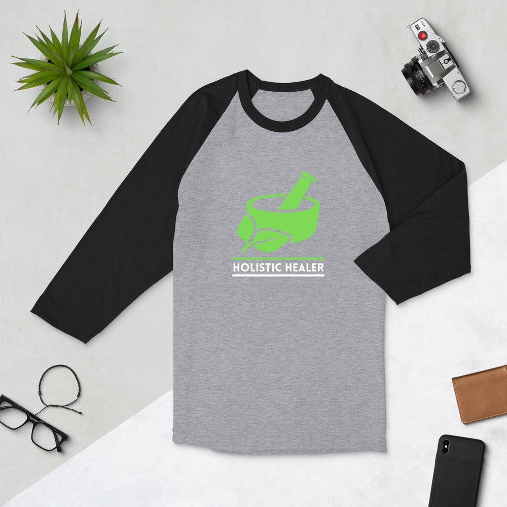 Holistic Healer 2 3/4 Sleeve Unisex Raglan Shirt - Holistic United