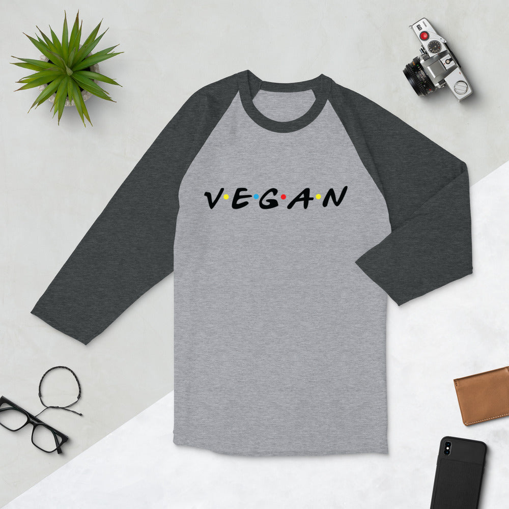 Vegan 3/4 Sleeve Unisex Raglan Shirt - Holistic United