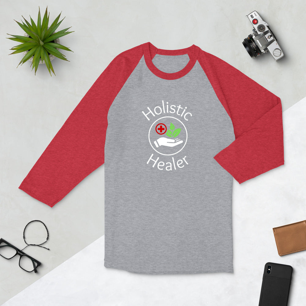 Holistic Healer 3/4 Sleeve Unisex Raglan Shirt - Holistic United