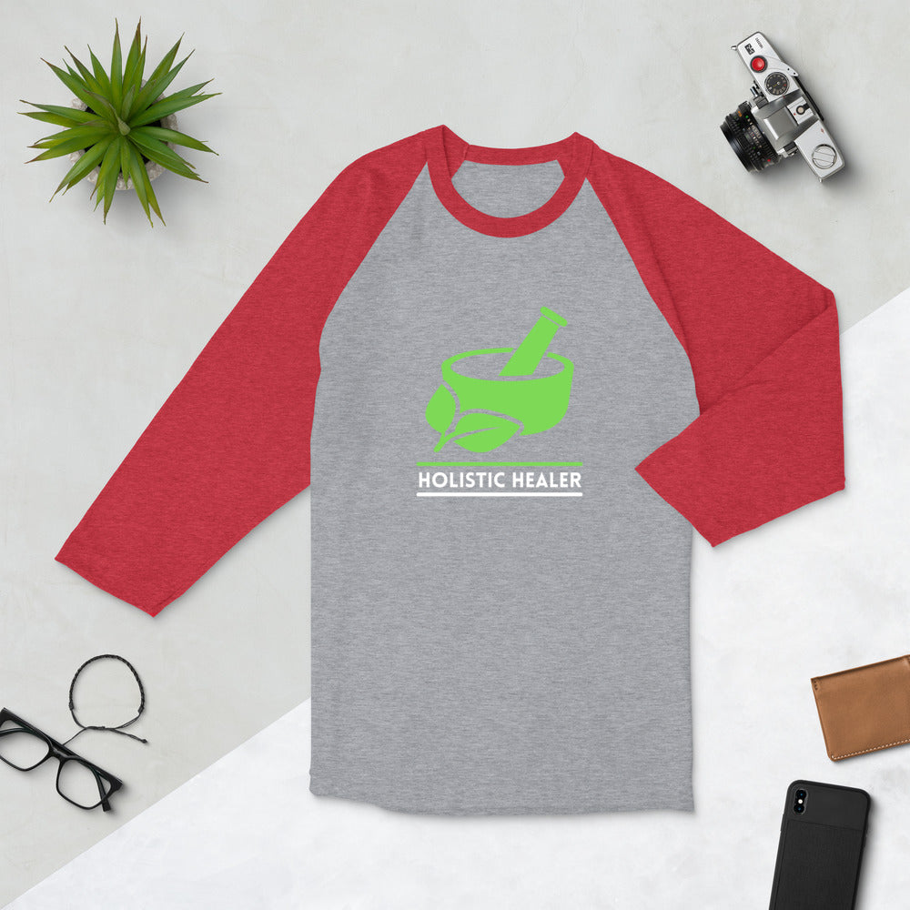 Holistic Healer 2 3/4 Sleeve Unisex Raglan Shirt - Holistic United