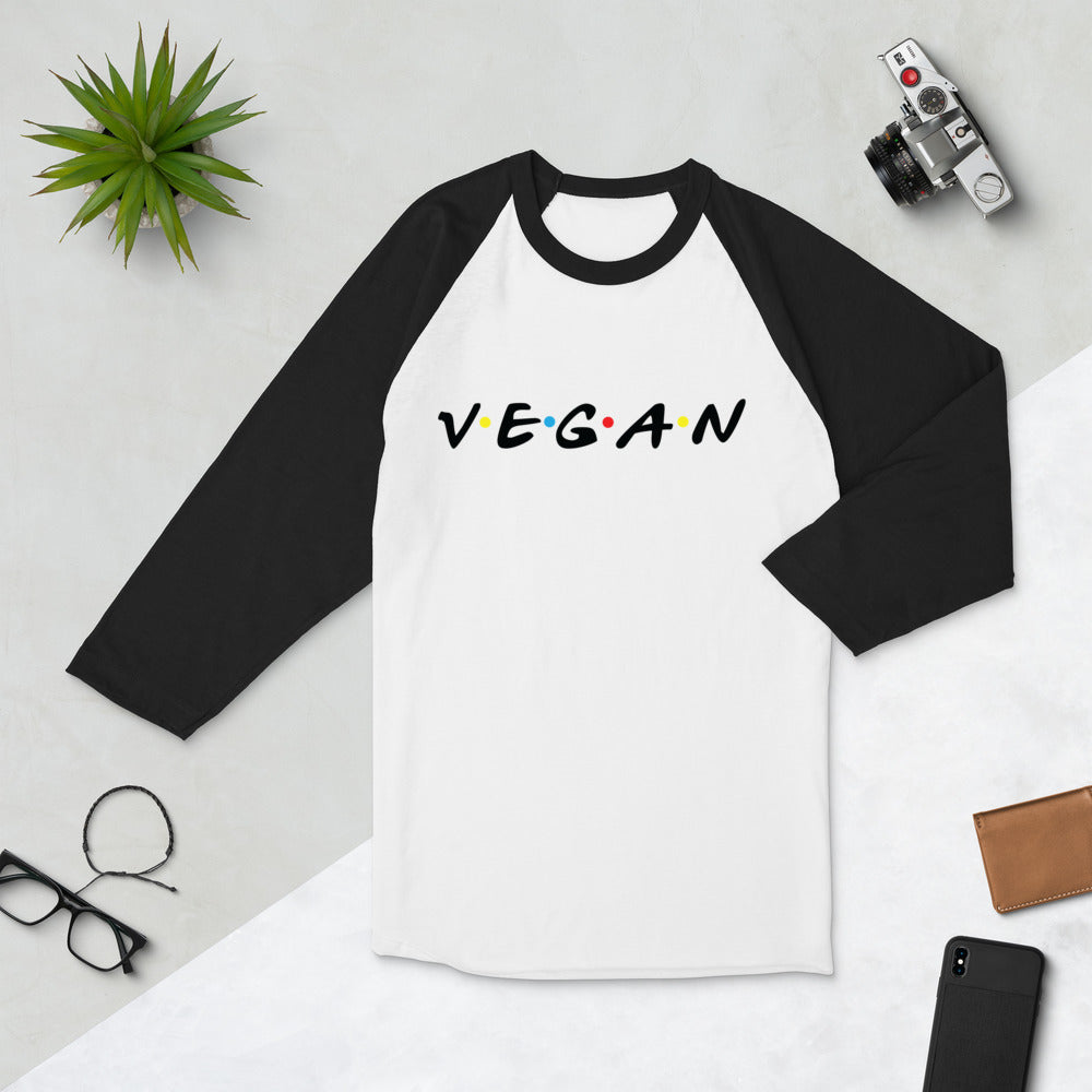 Vegan 3/4 Sleeve Unisex Raglan Shirt - Holistic United