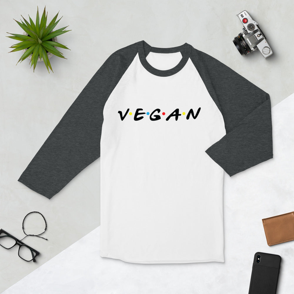 Vegan 3/4 Sleeve Unisex Raglan Shirt - Holistic United