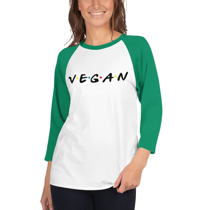 Vegan 3/4 Sleeve Unisex Raglan Shirt - Holistic United