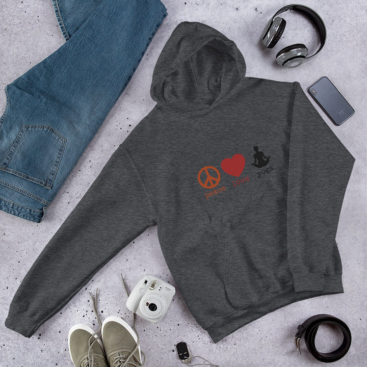 Peace Love Yoga Unisex Hoodie - Holistic United