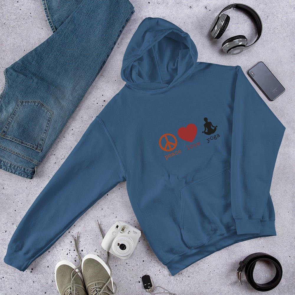 Peace Love Yoga Unisex Hoodie - Holistic United