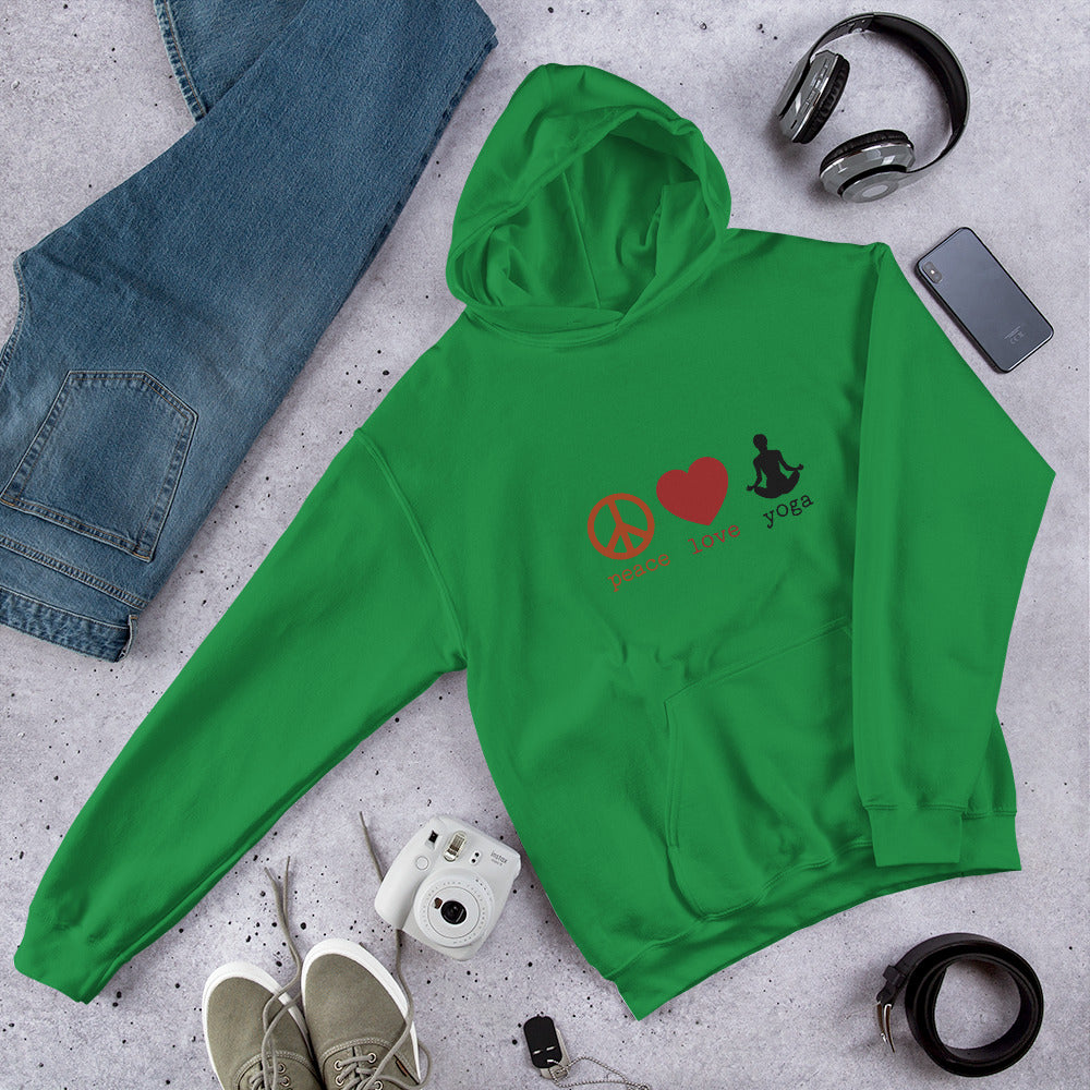 Peace Love Yoga Unisex Hoodie - Holistic United