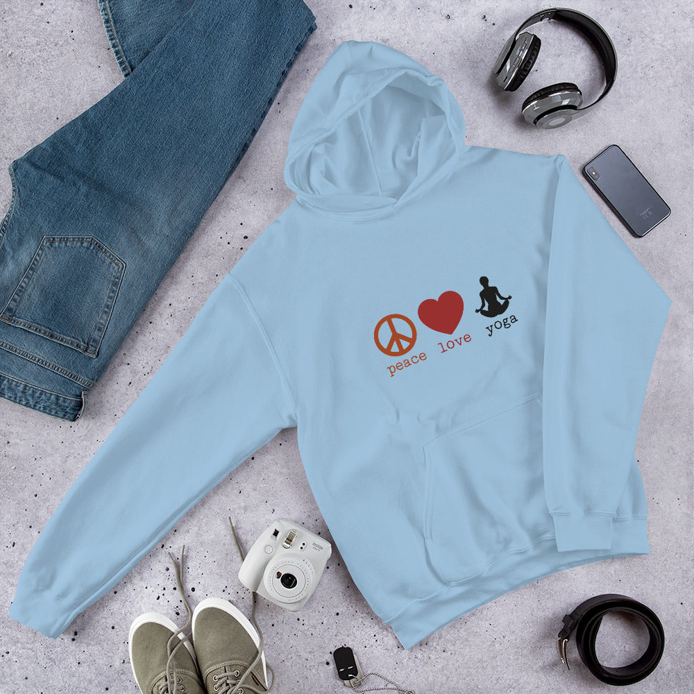 Peace Love Yoga Unisex Hoodie - Holistic United