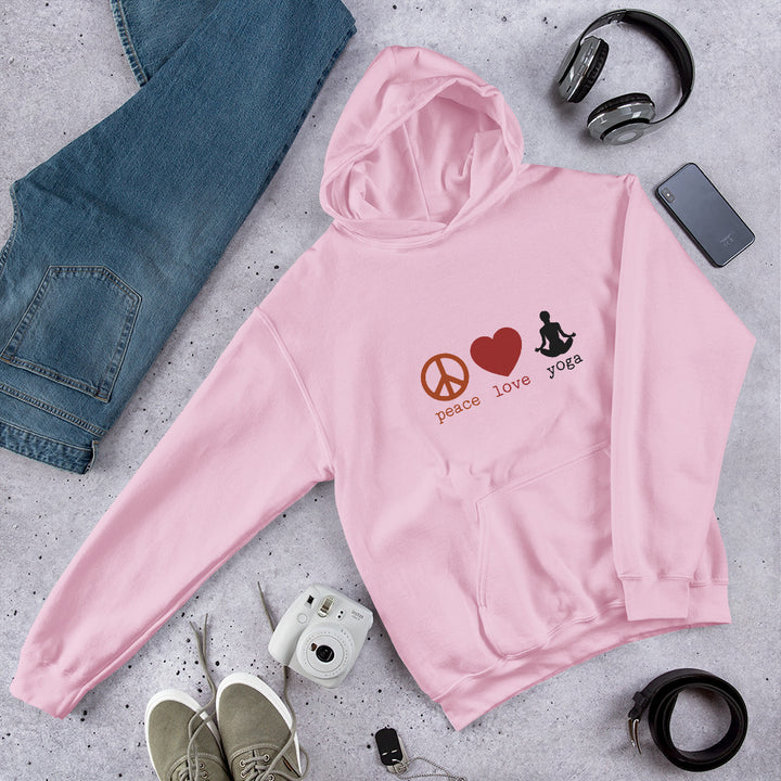 Peace Love Yoga Unisex Hoodie - Holistic United