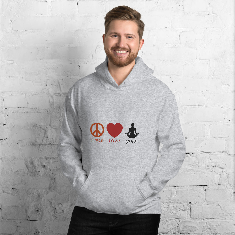 Peace Love Yoga Unisex Hoodie - Holistic United