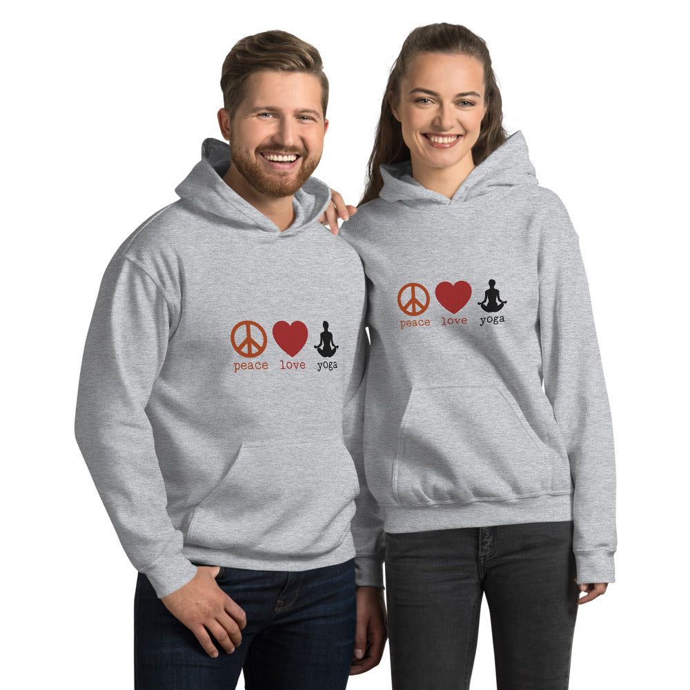 Peace Love Yoga Unisex Hoodie - Holistic United