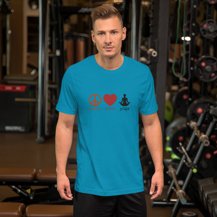 Peace Love Yoga 2 Short-Sleeve Unisex T-Shirt - Holistic United