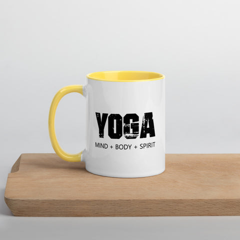Yoga Mind Body Spirit Mug with Color Inside - Holistic United