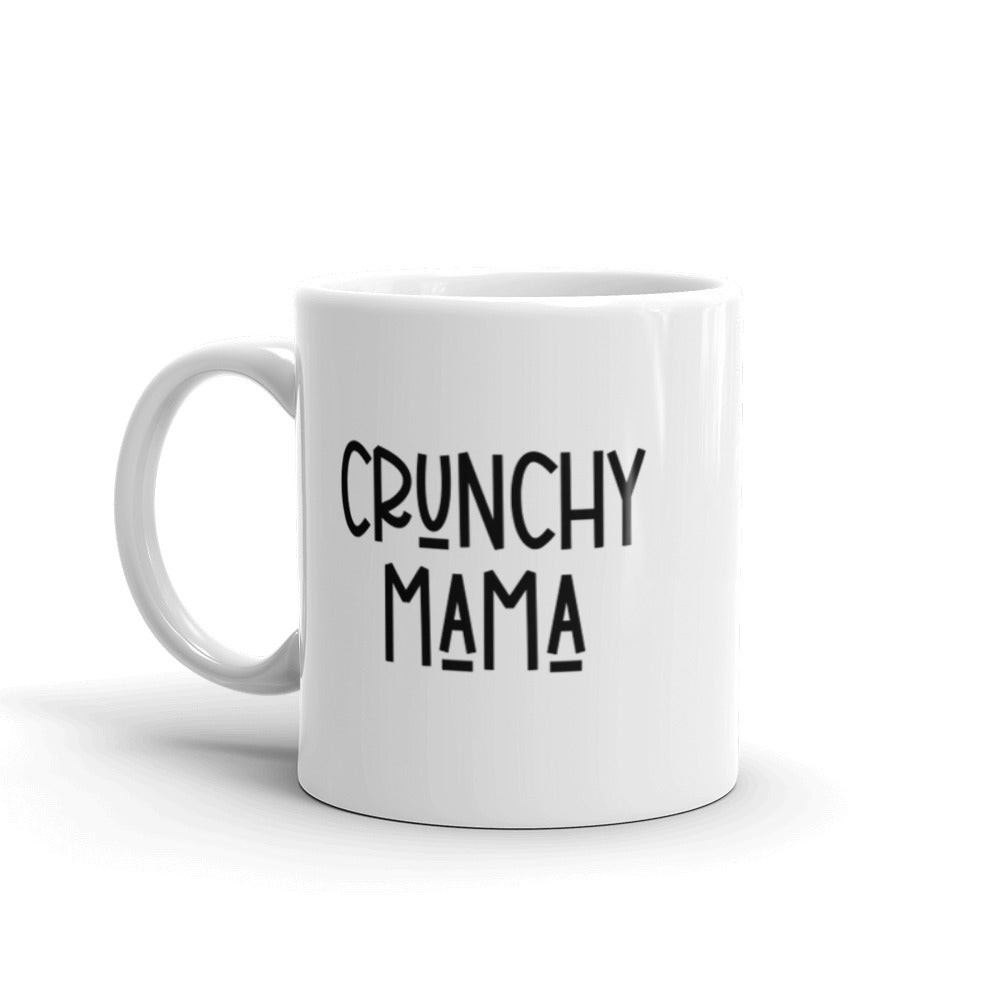 Crunchy Mama White Glossy Mug - Holistic United