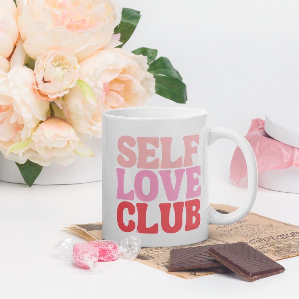 Rose Self Love White Glossy Mug - Holistic United