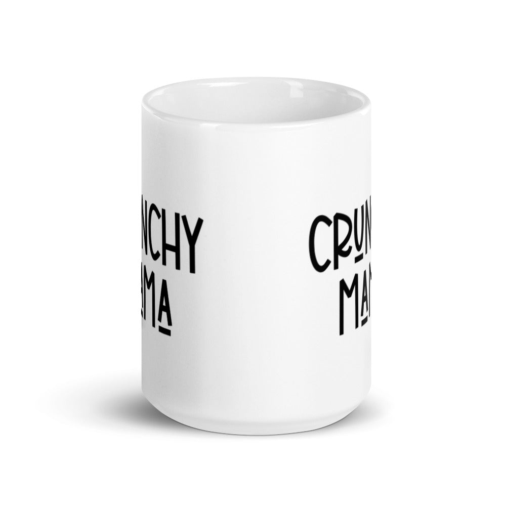 Crunchy Mama White Glossy Mug - Holistic United