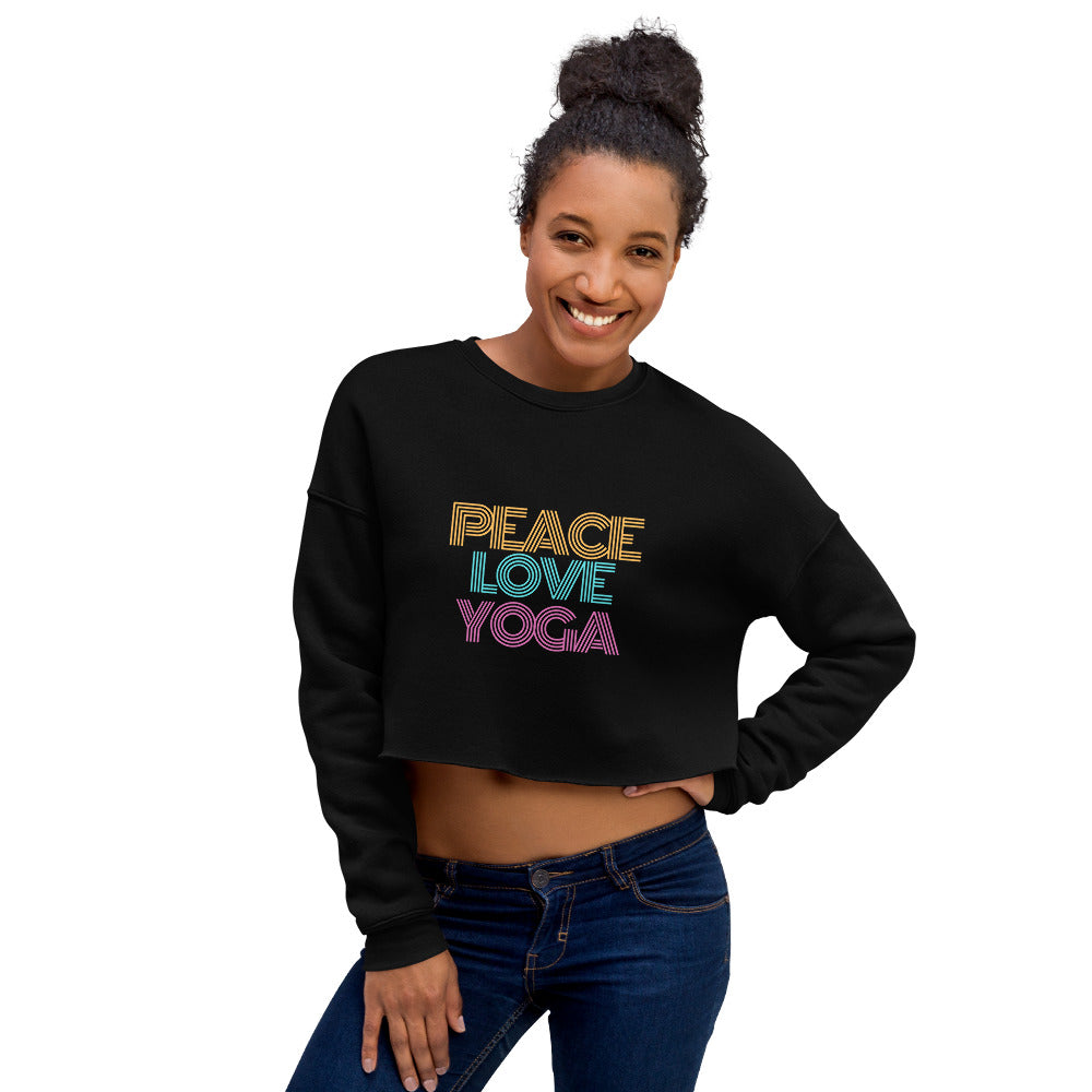 Peace Love Yoga Crop Sweatshirt - Holistic United