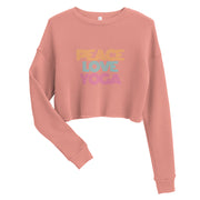 Peace Love Yoga Crop Sweatshirt - Holistic United