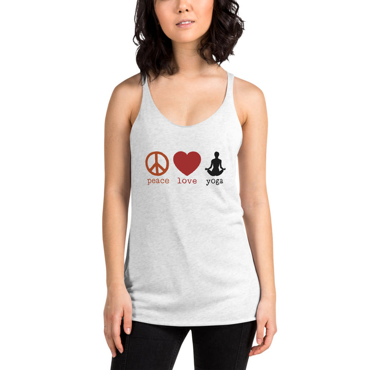 Peace Love Yoga 2 Women's Racerback Tank - Holistic United