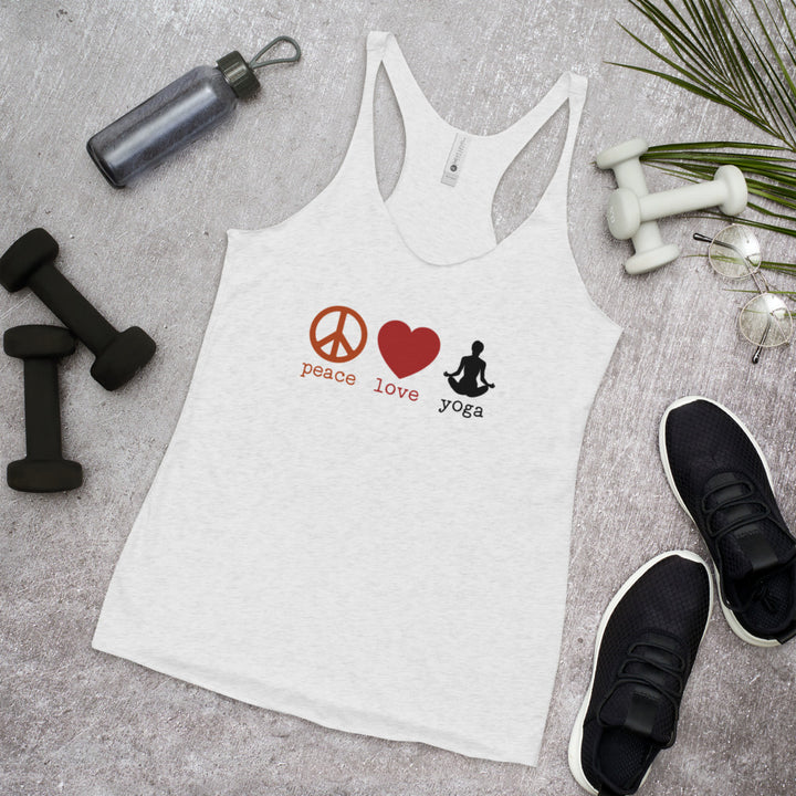 Peace Love Yoga 2 Women's Racerback Tank - Holistic United