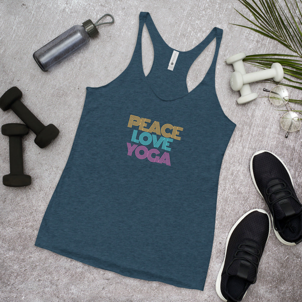 Peace Love Yoga Women's Racerback Tank - Holistic United