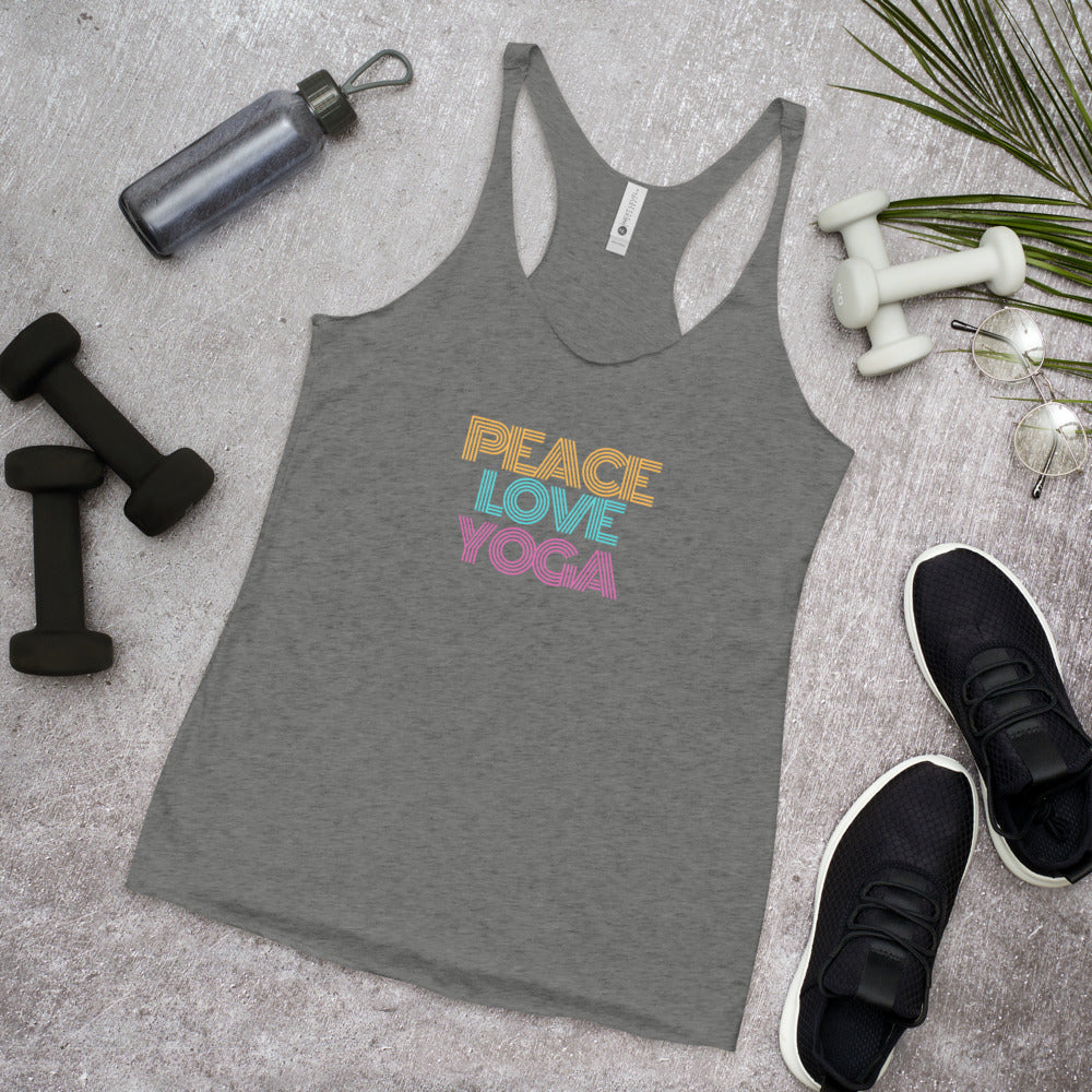 Peace Love Yoga Women's Racerback Tank - Holistic United