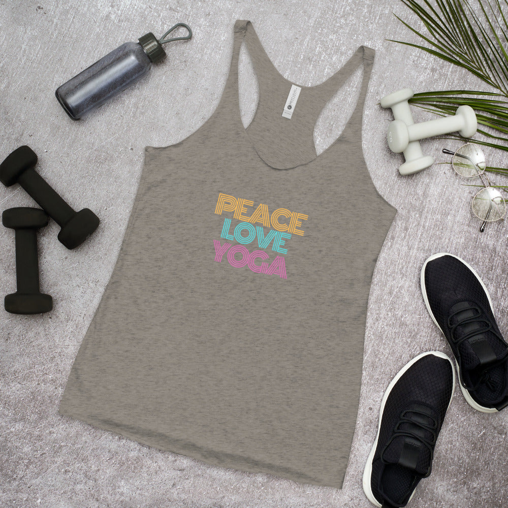 Peace Love Yoga Women's Racerback Tank - Holistic United