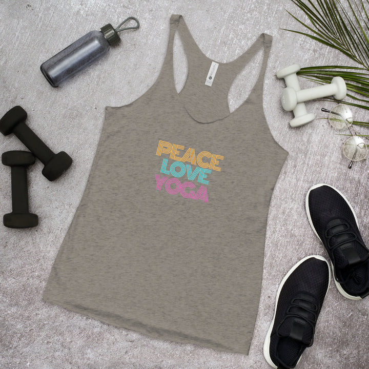 Peace Love Yoga Women's Racerback Tank - Holistic United