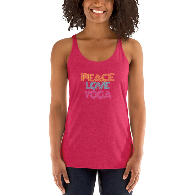 Peace Love Yoga Women's Racerback Tank - Holistic United